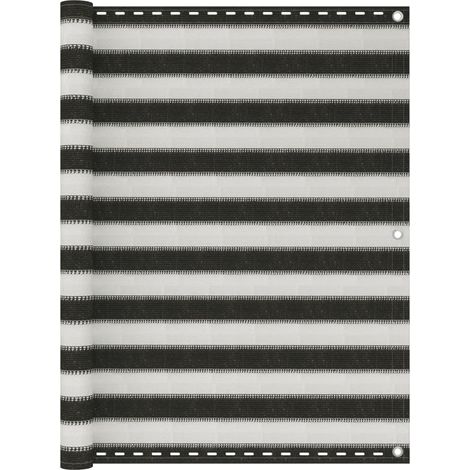 Brise vue pour balcon - Brise vent Écran de jardin PEHD 120x300 cm Anthracite et blanc BV928864 - BonneVie (1/4)