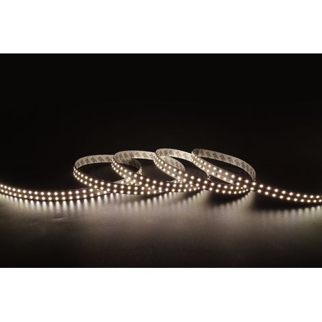 Ruban LED Double 12V DC 204 LED/m 5m IP20 Largeur 6mm Coupe tous les 3cm Blanc Neutre 4000K - 4200K 120º (1/3)