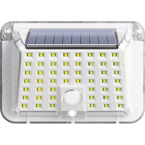 Lampes solaires d'extérieur sans fil à LED avec détecteur de mouvement, 3 modes d'éclairage, grand angle de 120°, étanches IP65 (1/3)