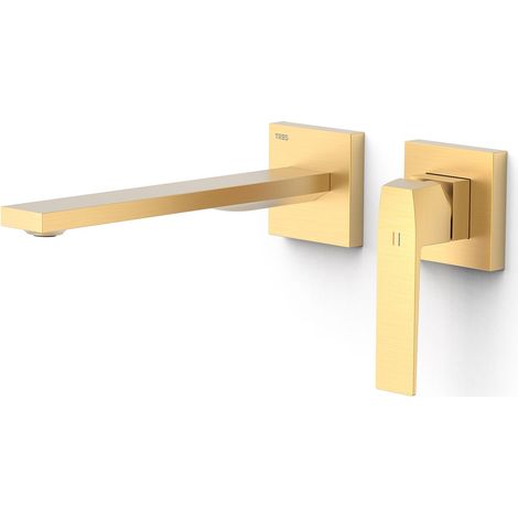 TRES 20230022OM SLIM Pieza Vista para Cuerpo Empotrado De Lavabo Color Oro Mate 24K - ref: 20230022OM