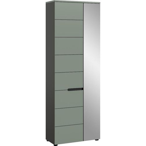 Canu Kleiderschrank 1 Tür staubgrün.