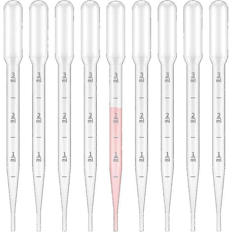 HONORNIC - 100 pipettes, pipettes graduées transparentes, pipettes de transfert