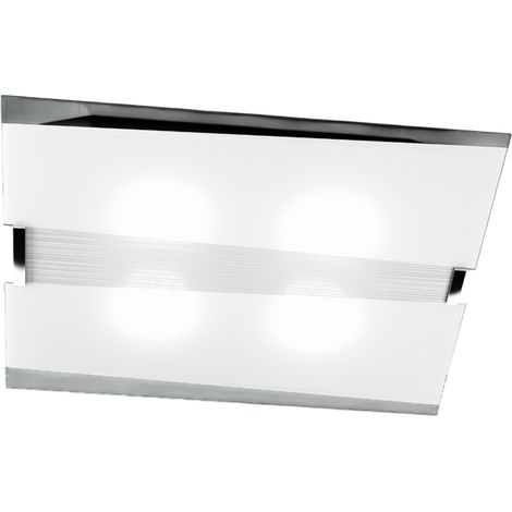 Plafonnier Toplight Mad 4 Lumières Avec Douille E27, Structure Chromée Et Blanche, Design Moderne 70X50X10Cm (1/3)