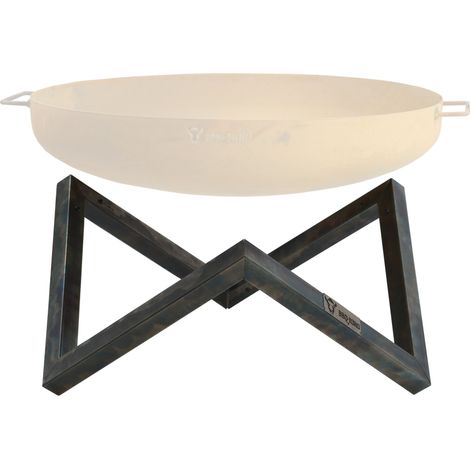 BBQ-Toro Karbonstahl Feuerschalen Gestell für Ø 80 cm Feuerschalen, V-Form, Antik-Rost-Optik (1/5)