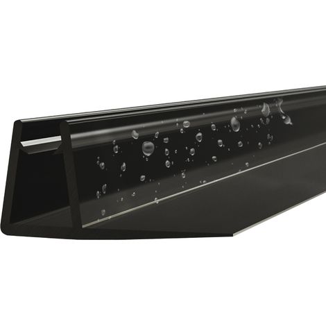 WITEN&NOCK Schwarze Duschdichtung für Schiebetüren Senkrecht Wasserabweiser Dichtungsprofil Ersatzdichtung für 5-6 mm Glasstärke 195 cm