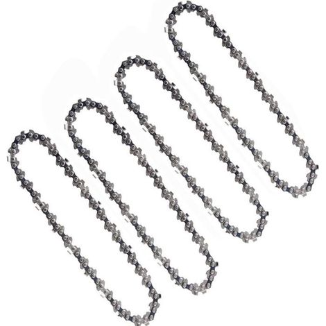 Chaine Tronconneuse - 4 pieces - 6 pouces 1/4 37 maillons - Pour mini tronconneuse sans fil 15cm