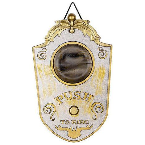 Sonnette d'Halloween en forme d'œil, yeux brillants et sons effrayants, décoration de porte, accessoire de fête terrifiant, blanc (1/5)