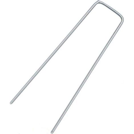100x Sardines Piquet - Pack de 100 Agrafes Paillage en Acier Galvanisé - Fixation Bache, Tente, Grillage, Cloture (1/5)