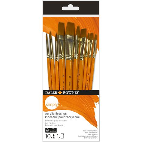 Set di 10 pennelli acrilici Daler Rowney (1/2)