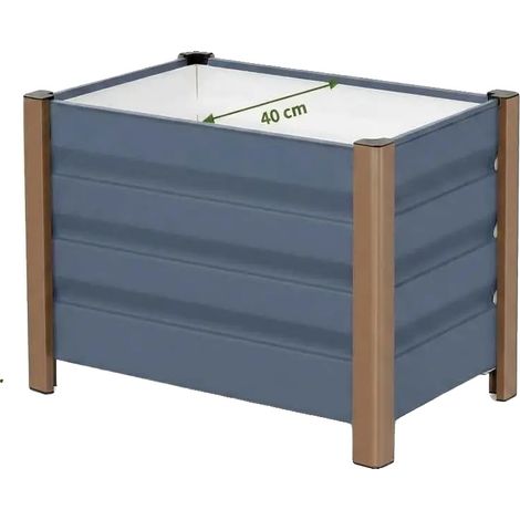 Cama de jardín, aluminio resistente, diseño seguro, gris, 604045 cm (1/2)