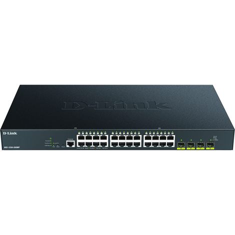 Switch di Rete Gestito Layer 3 D-Link DGS-1250-28XMP con 24 Porte Gigabit Ethernet PoE, 4 Porte 10 Gigabit SFP+ PoE, Alimentazione PoE da 370W (1/3)