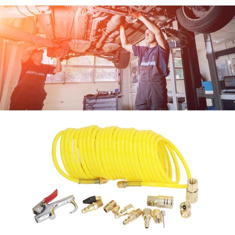 Kit d'accessoires pour compresseur d'air de 14 pièces, kit d'outils pour tuyau d'air à raccord rapide NPT 1/4 pouce (1/5)