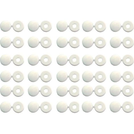 Weiße Nietenabdeckungen für Nummernschilder – 30er-Pack – Passend für Nieten mit 4 mm Durchmesser – Ästhetische Optik und Schutz vor Feuchtigkeit
