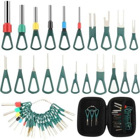 Kit d'outils de retrait de borne automobile, adapté à la plupart des connecteurs, appareils ménagers, argent (1/4)