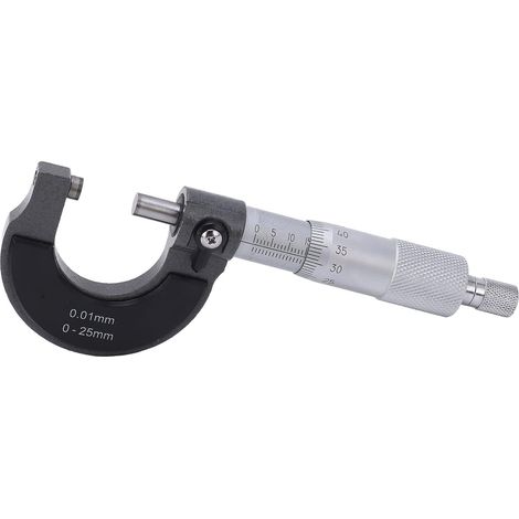 Präziser digitaler Messschieber, Präzisionsmessung mit Legierungsoberfläche, Messschieber-Mikrometer, Dickenmessung 0–25 mm für die Mechanik und Metallbearbeitung (0-25/0,01 mm)