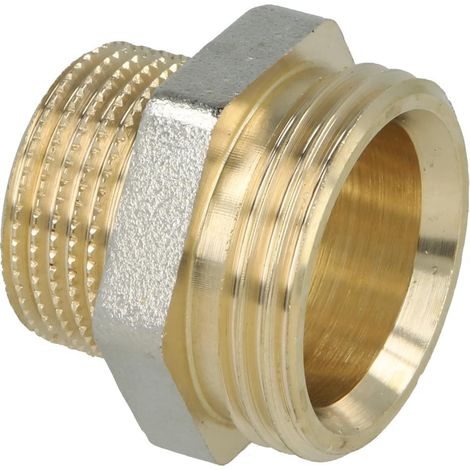 Accouplement laiton extérieur nickelé eurocône 1'' FM x 3/4'' FM