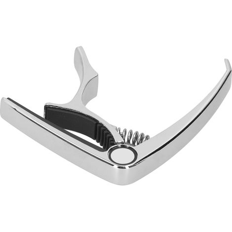 Capo de Guitare Professionnel en Alliage de Zinc, Accessoire 2 en 1 Argenté pour Guitare Acoustique et Électrique (1/5)