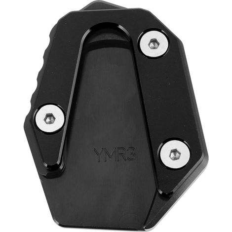 Seitenständerverlängerung für Yamaha YZF R25, YZF R3, MT-25, MT-03 (2014–2019), schwarze, verbreiterte Auflagefläche, Parkstabilisator, robustes Zubehör (1/5)