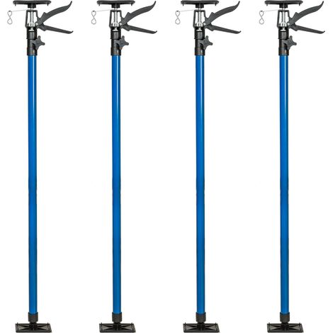 Lot de 4 supports plafond 115-290cm réglable en acier bleu
