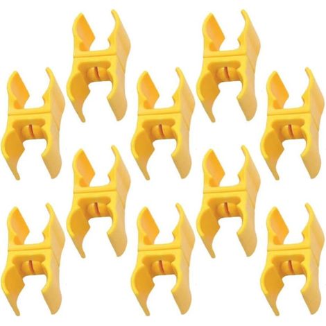 10 Pcs Outdoor Agility Warning Bar Clip Buckle Plastic Corner Flag Pole for Sport Training Warning (1/5)