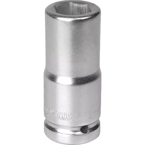 Embout de douille 22 3/4" 6 pans allongé en acier CrV 341022 (1/3)