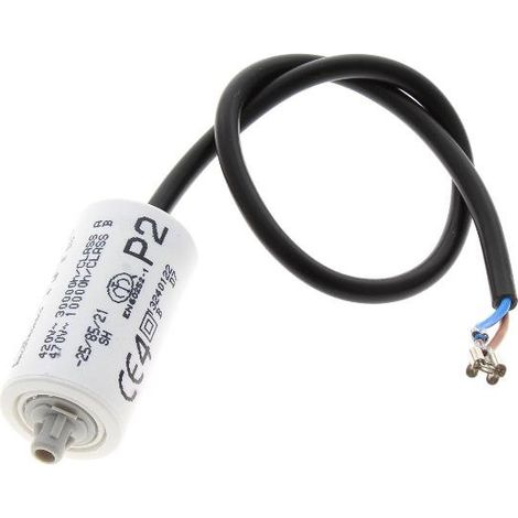 CONDENSATEUR DE DEMARRAGE 4 MF A FILS POUR REFRIGERATEUR INDESIT - C00144819 (1/2)