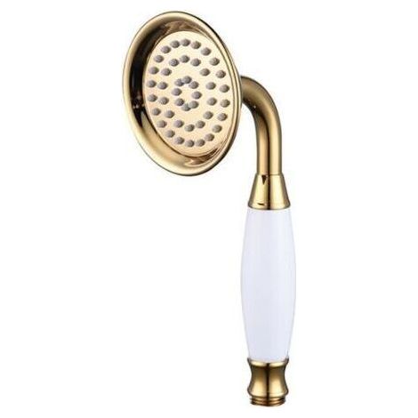 Pommeau de douche Douchette à main laiton 1/2 pouce pommeau de douche pommeau de douche universel douche à effet pluie à économie d'eau, or