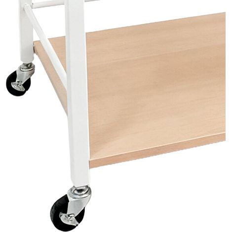 Carrello di servizio con vassoio rimovibile e freni