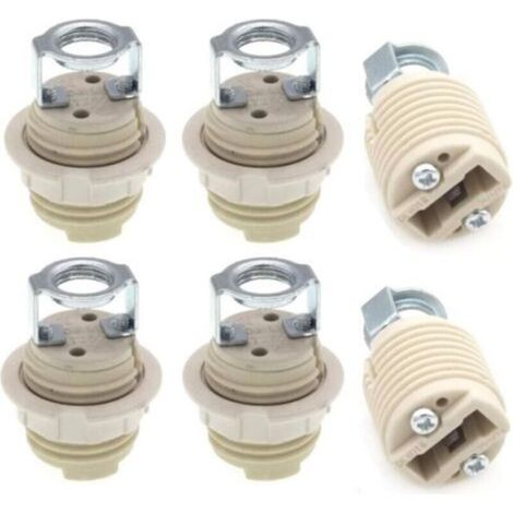 Lot de 6 supports de lampe G9 avec support, douille halogène G9 filetée en céramique,de