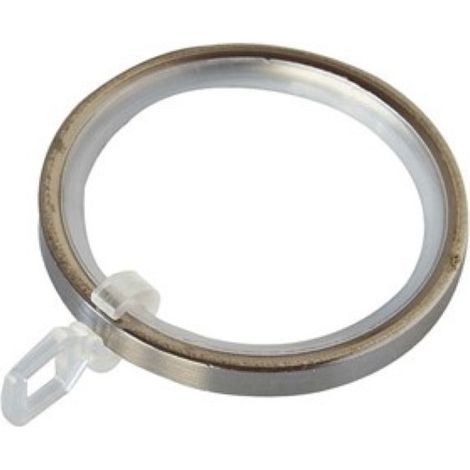 SET 10  ANELLI  PER TENDE COMPLETTI DI OCCHIELLO PER TUBO D.25MM COL.CROMO (1/2)