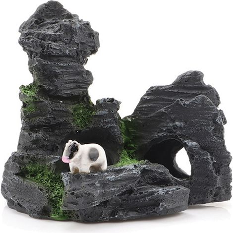 1 décor d'aquarium en résine, cachette pour poissons, dimensions variées, usage piscine et bassin (1/5)