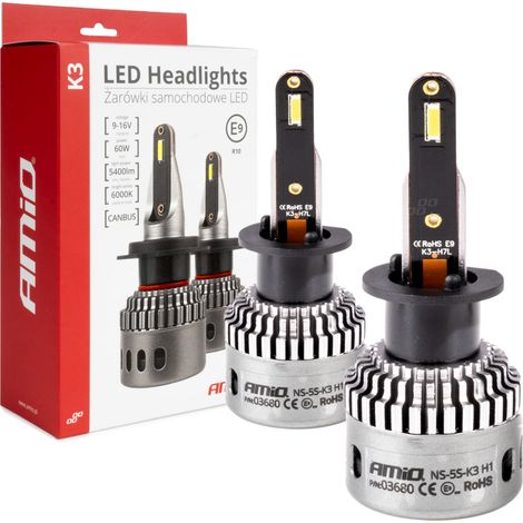 Bombillas LED para coche serie K3 H1 12V 6000K Canbus amio-03680 (1/5)