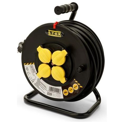 stak-reelhd-de-25-enrollacables profesional 4 tomas reelhd (25 m)