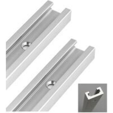 300 Mm T-Track T-Slot En Aluminium, Rail À Onglet En T Pour Scie À Table, Défonceuse Et Outils De Travail Du Bois, 19 X 10mm, 2 Pièces (1/5)
