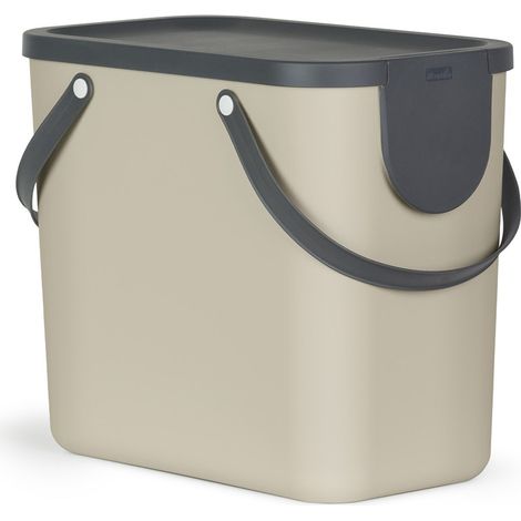Conteneur de tri des déchets 25L ALBULA cappuccino (1/3)