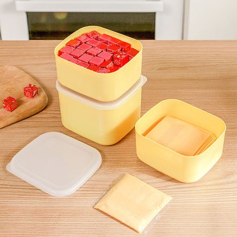 Boîte de conservation pour tranches de fromage, boîte de rangement pour réfrigérateur, boîte de rangement pour oignons, gingembre et ail, grande boîte de conservation pour aliments pour bébé (1/5)