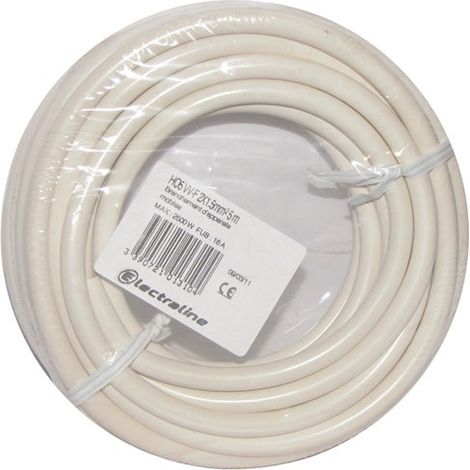 Cavo H05VV-F 2x1,5 0,5m Bianco Corona 60107033j - Electraline
