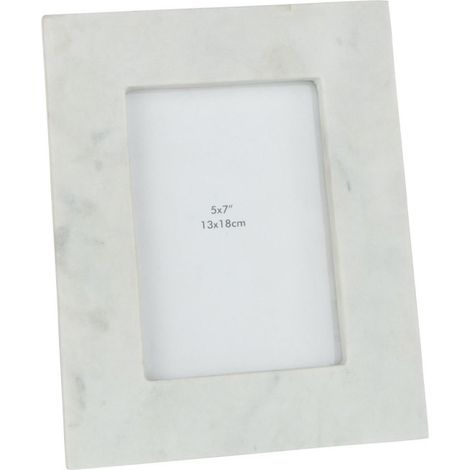 Cadre Photo Déco "Marbre" 13x18cm Blanc (1/3)