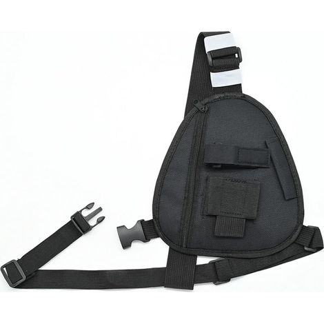 Adecuado para: 1 funda para walkie-talkie, funda de pecho para walkie-talkie, estuche para walkie-talkie, funda para radio bidireccional con correa ajustable, bolsillo portátil para chaleco para trans