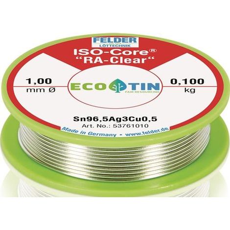 Hilo  de  soldar  1mm  100g  Sn96,5Ag3,0Cu0,5  FELDER (1/2)