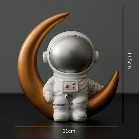 Support Livres Astronaute - Décor Salle Enfants Bureau - Pour Étagères Livres - Lot de 2