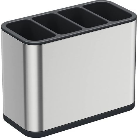Multifunktionale Aufbewahrungsbox aus Edelstahl mit integriertem Abtropfgitter. (1/4)