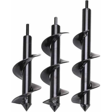 Mèche Jardin Tarière Ø 80 et Ø 300 mm 1 Pièces, Forets de Jardin en Spirale, Outil de Plantation Pratique pour Faire Rapidement Trou et Planter des Fleurs Arbres Arbustes