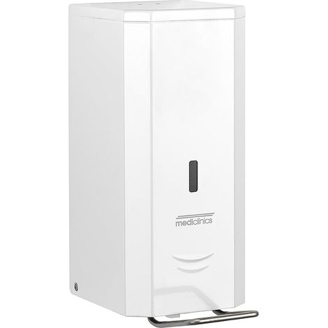 MEDICLINICS DJP0034 Dispensador de Jabón Líquido de Palanca de Acero Inox AISI 304 1 5L Acabado Blanco - ref: DJP0034