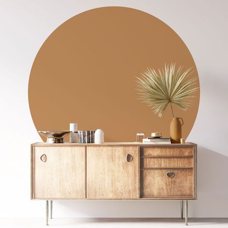 Sticker mural rond / cercle - Couleur Tendance - Diamètre 30 cm - Adhésif + Protection MATE (1/3)