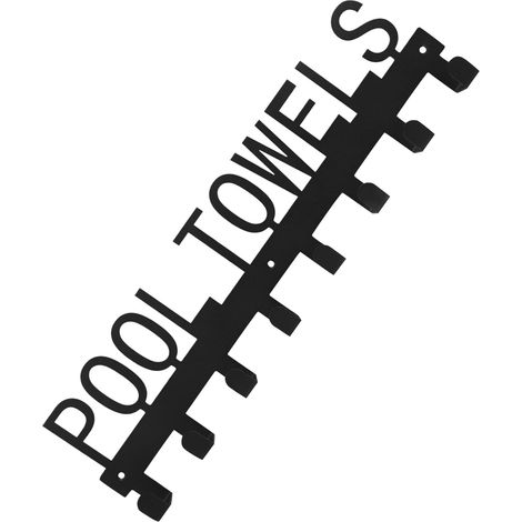 Porte-serviettes et porte-chapeaux en fer noir sans clous, la (1/5)