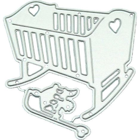 Kinderwagen-Stanzschablone für DIY-Scrapbooking-Album, Stempel, Papierkarte