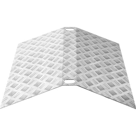 Randaco Türschwellenrampe aus Aluminium 100 cm Länge, Rollstuhlrampe Schwellenbrücke Tragbare, Brückenrampe Tragfähigkeit 270 kg mit Griffe