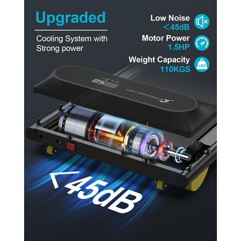 Strongology EVOLUTION Quiet 2.0HP Adjustable Speed 1-6km/h Slim LED Treadmill