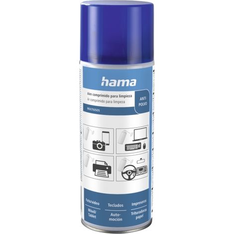 Hama Limpiador para cámaras fotográficas de aire comprimido, elimina el polvo, color blanco